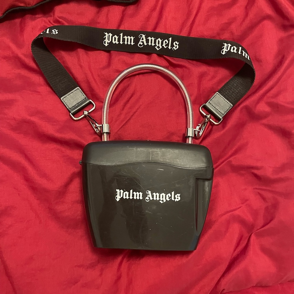 Palm Angels Black Lock Bag Purse